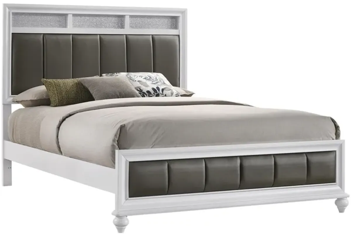 Coaster Barzini Wood Queen Panel Bed White