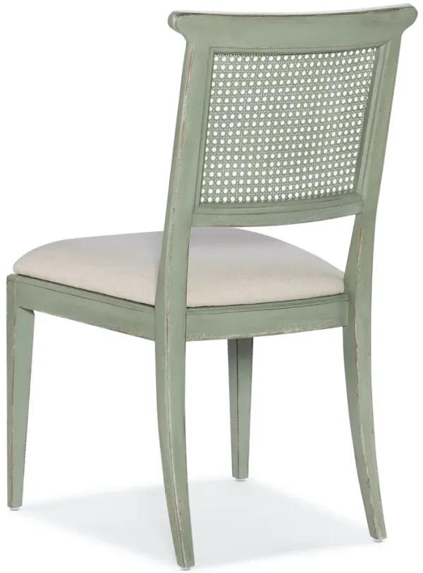 Hooker Furniture Charleston Upholstered Seat Verdigris Green Side Chair