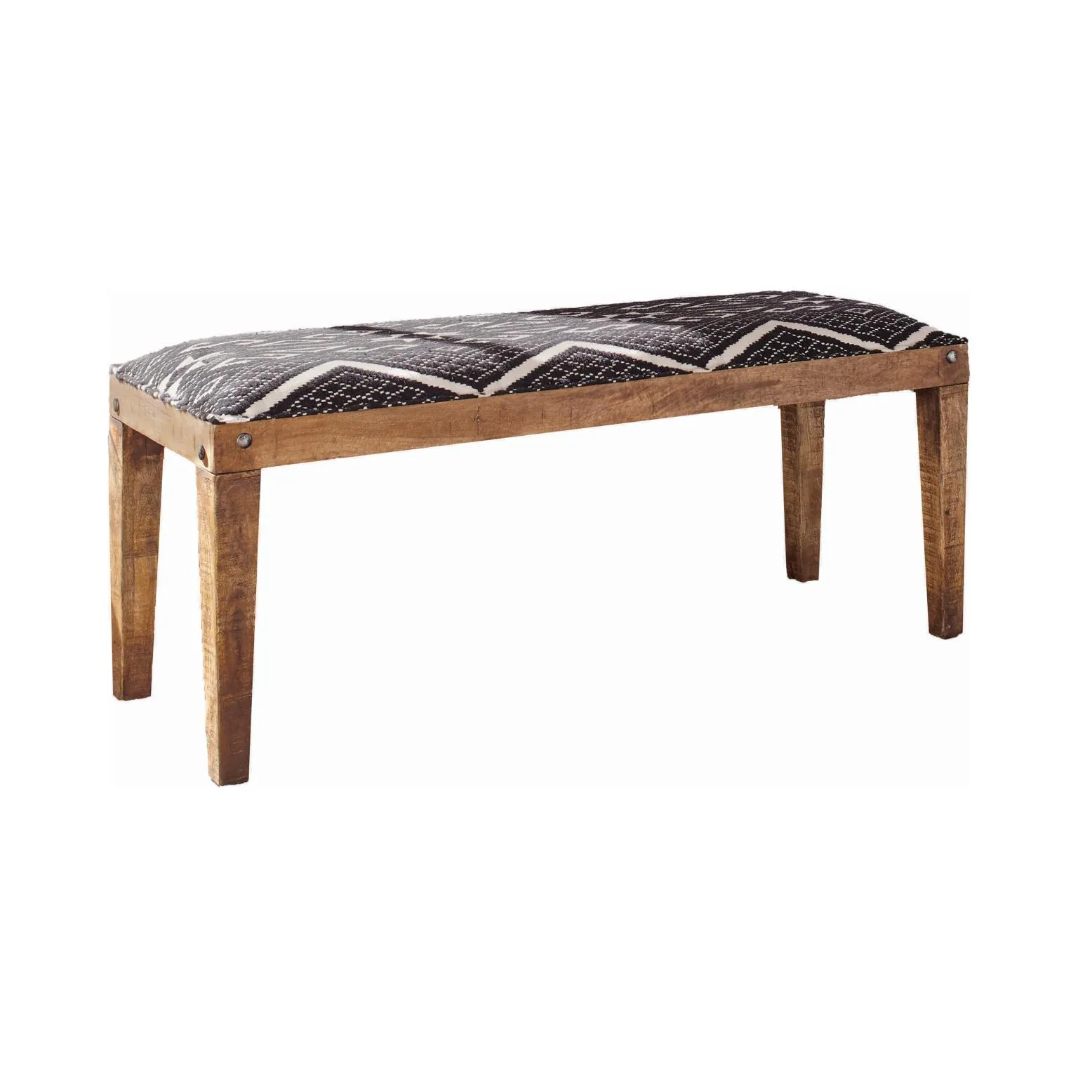 ACCENT BENCH BLACK/WHITE/NATURAL