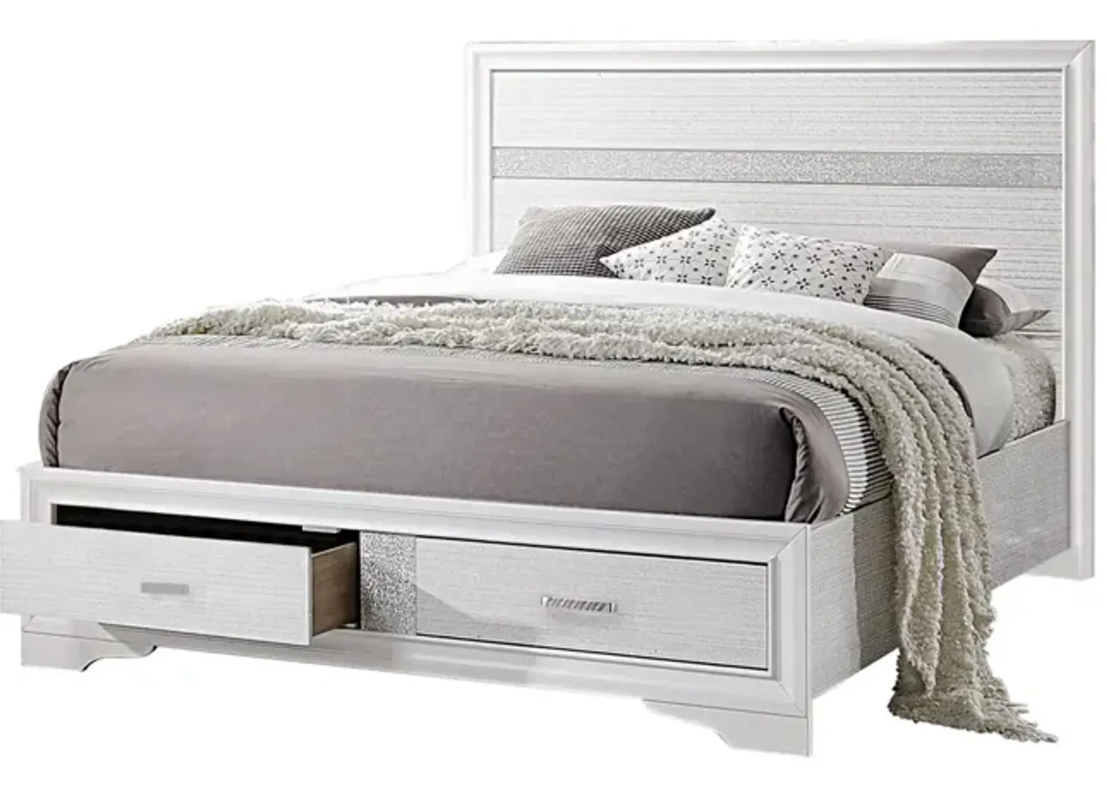 Coaster Miranda Wood California King Storage Panel Bed White