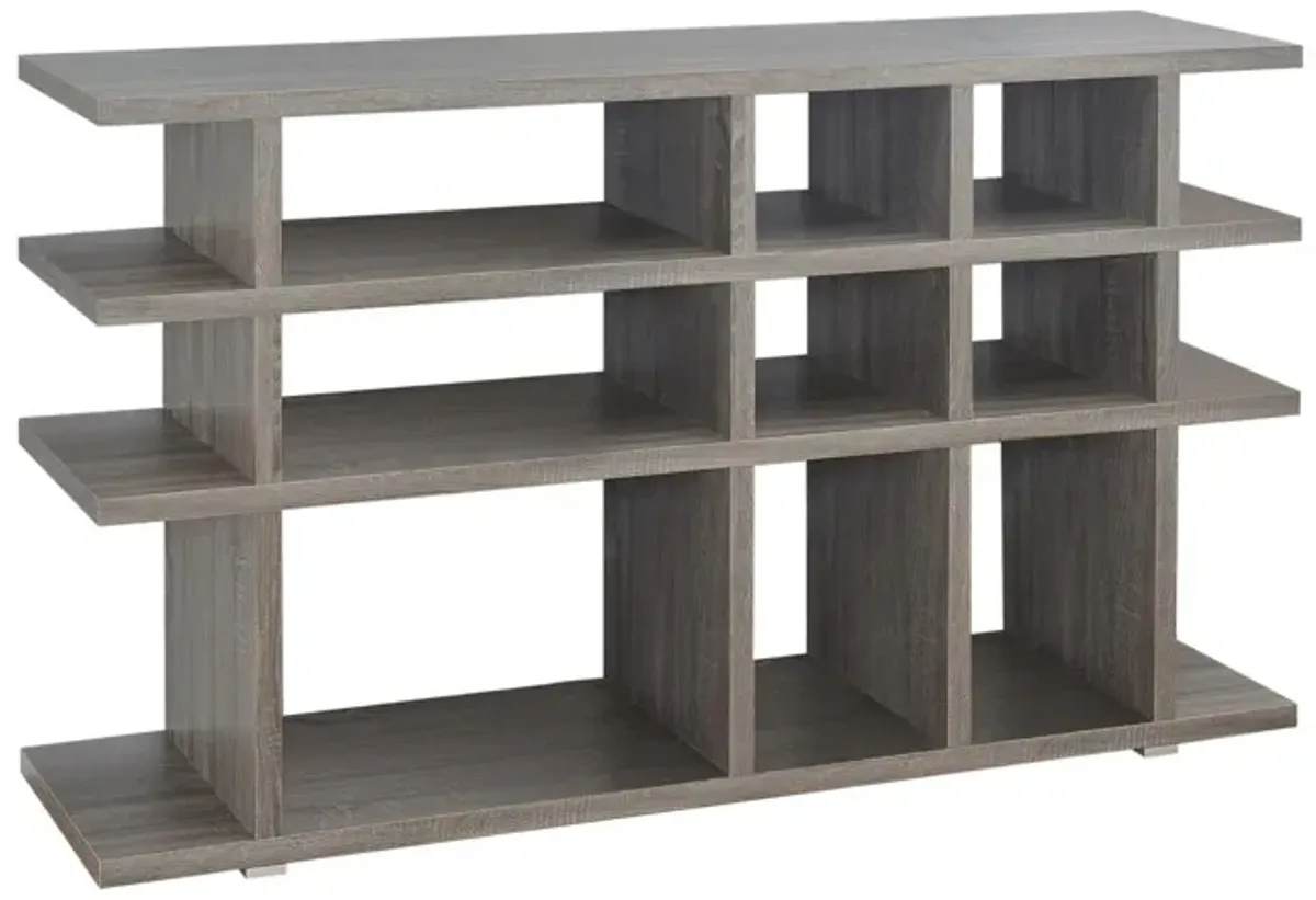 Coaster Weathered Grey 3-Tier Bookcase