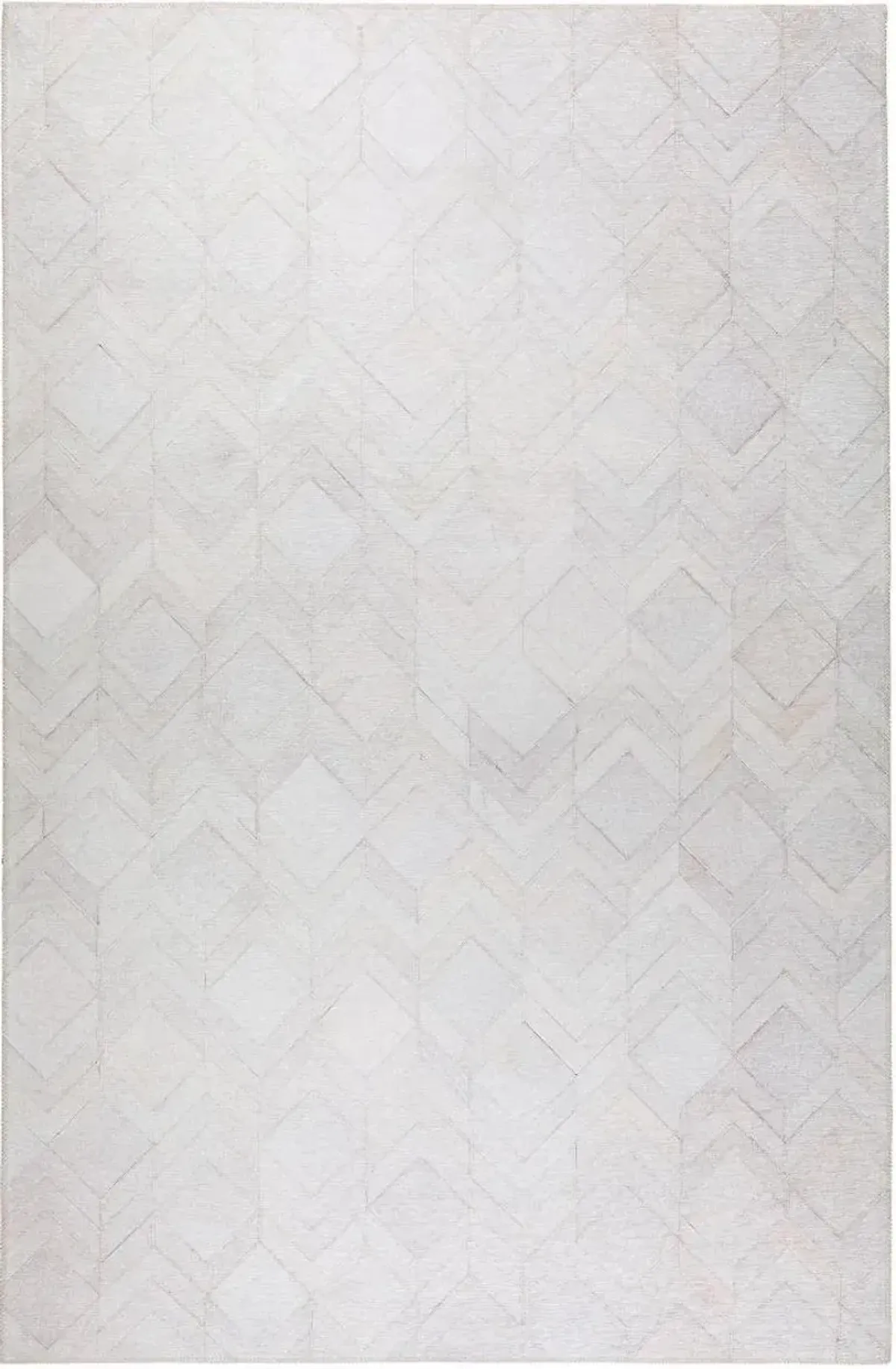 Dalyn Iridescent Chevron 5'X8' Area Rug in Pewter Shades