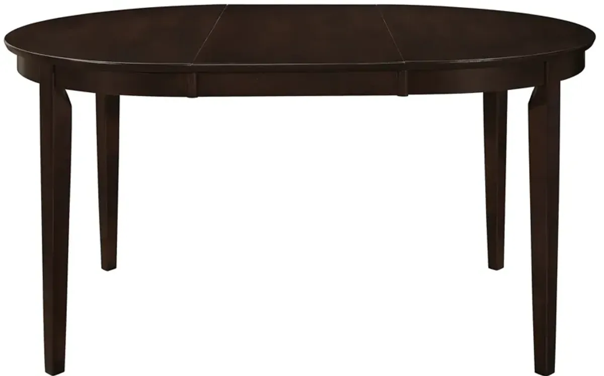 Coaster Gabriel Oval 60 Inch Extension Leaf Dining Table Cappuccino