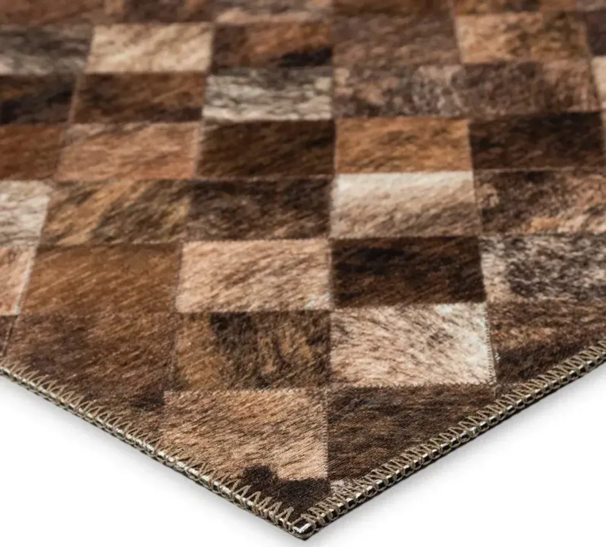 Dalyn Patchwork Wilderness Bison 5'X8' Area Rug