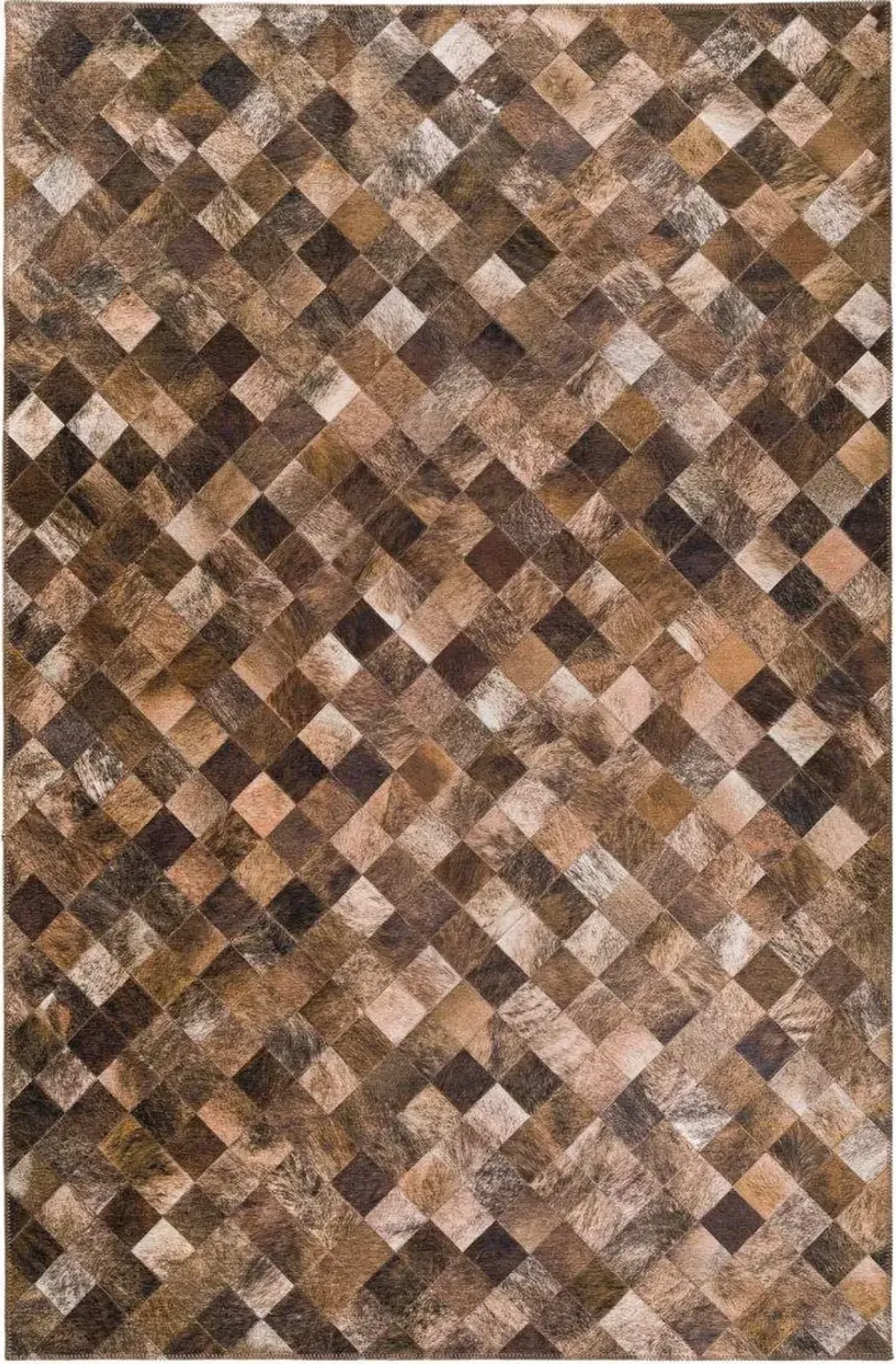 Dalyn Patchwork Wilderness Bison 5'X8' Area Rug