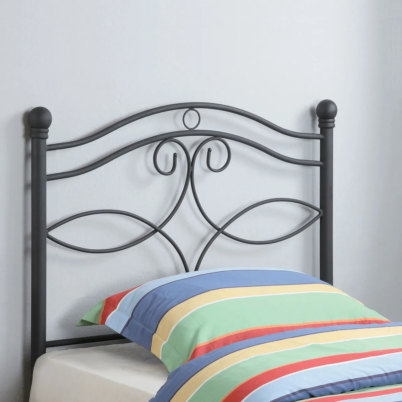 TWIN METAL HEADBOARD BLACK