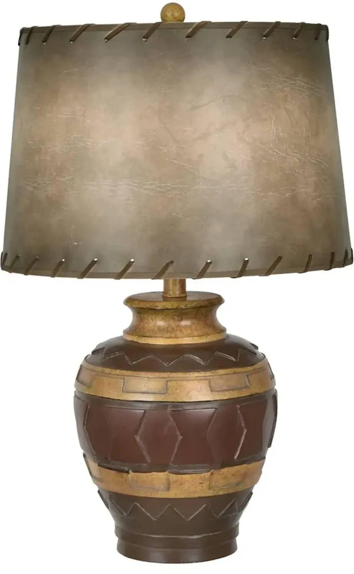 Crestview Dakota Dark Brown/Gold/Taupe Table Lamp