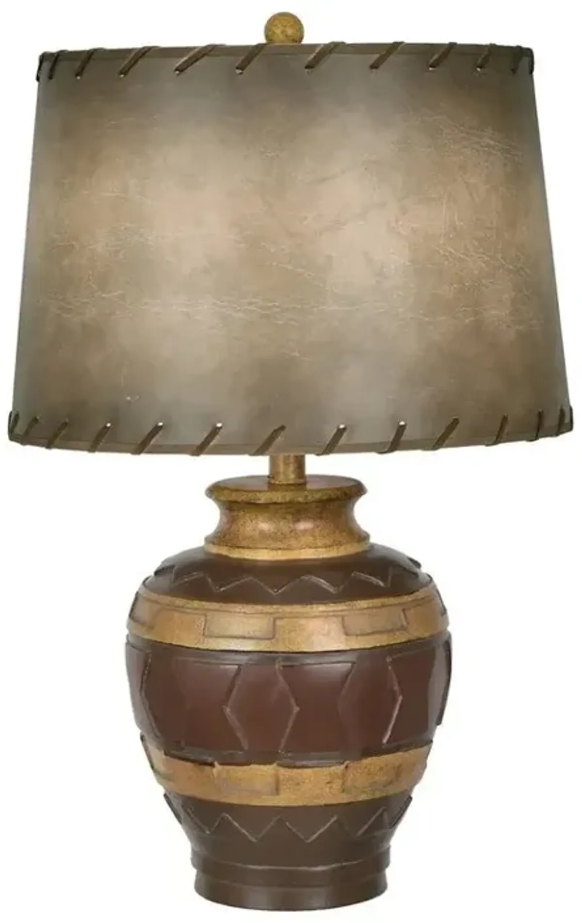 Crestview Dakota Dark Brown/Gold/Taupe Table Lamp