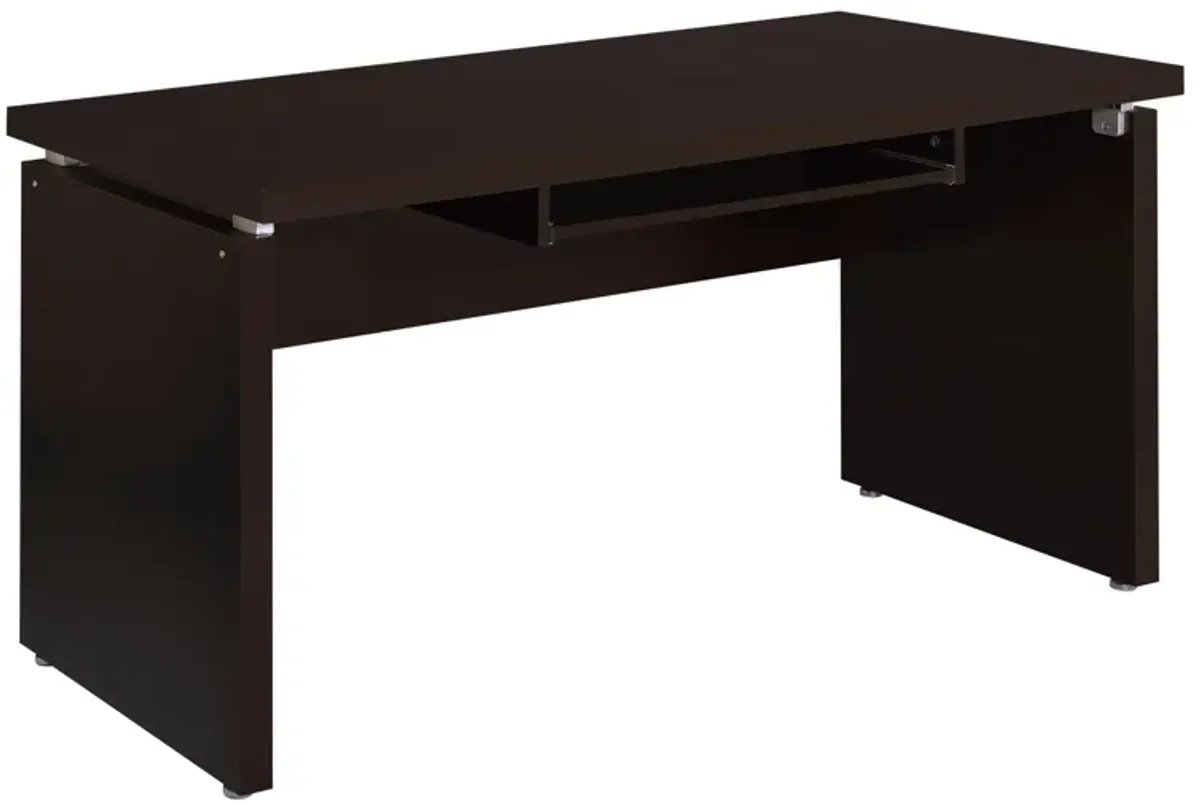 Coaster Skylar 55 Inch Computer Desk with Keyboard Drawer Cappuccino