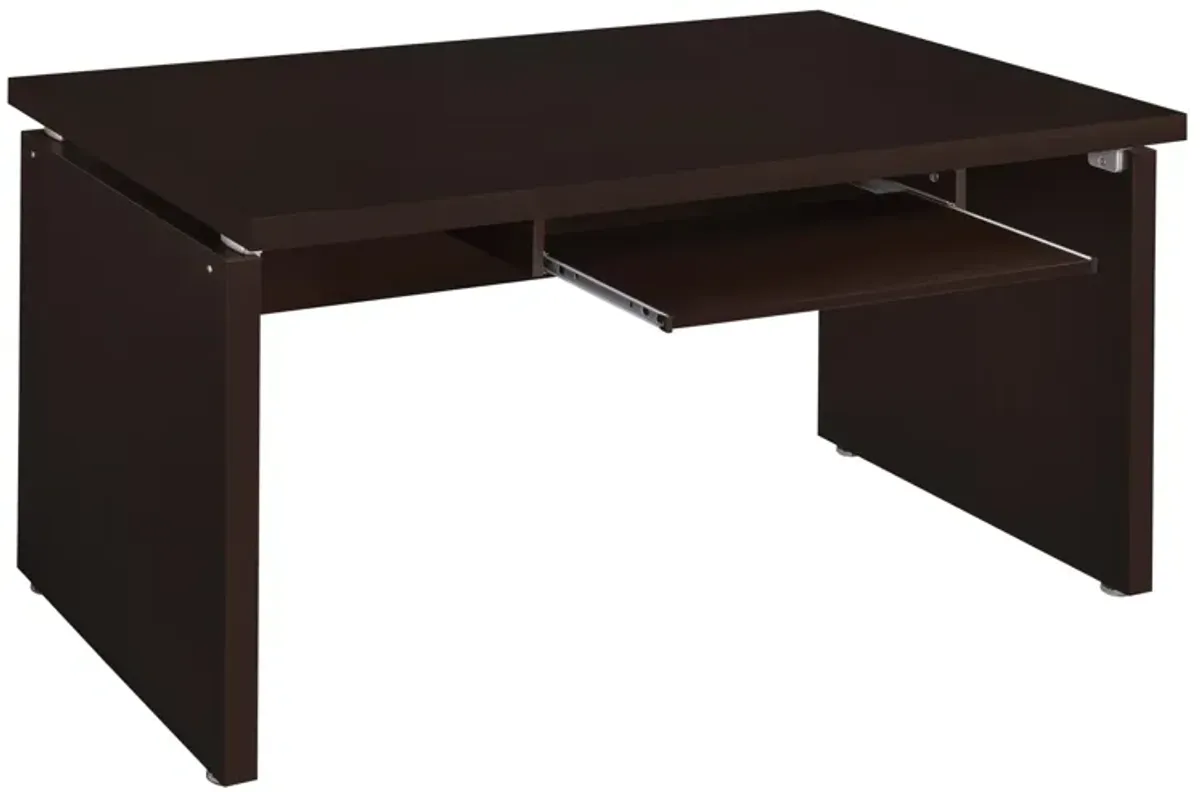 Coaster Skylar 55 Inch Computer Desk with Keyboard Drawer Cappuccino