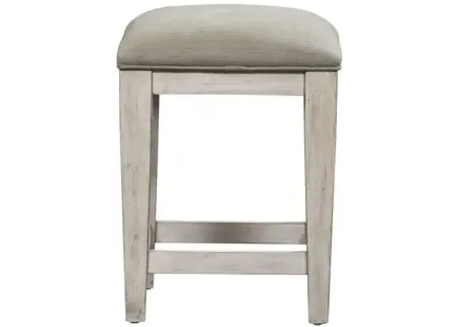 Liberty Furniture Antique White Heartland Upholstered Console Stool