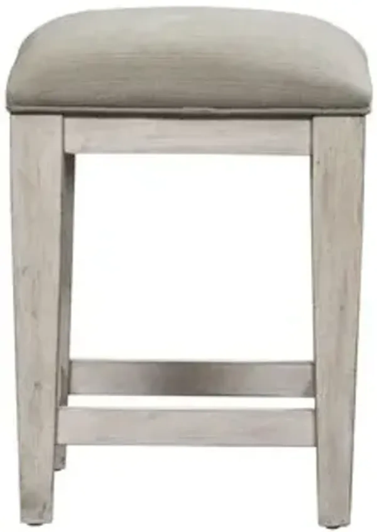 Liberty Furniture Antique White Heartland Upholstered Console Stool