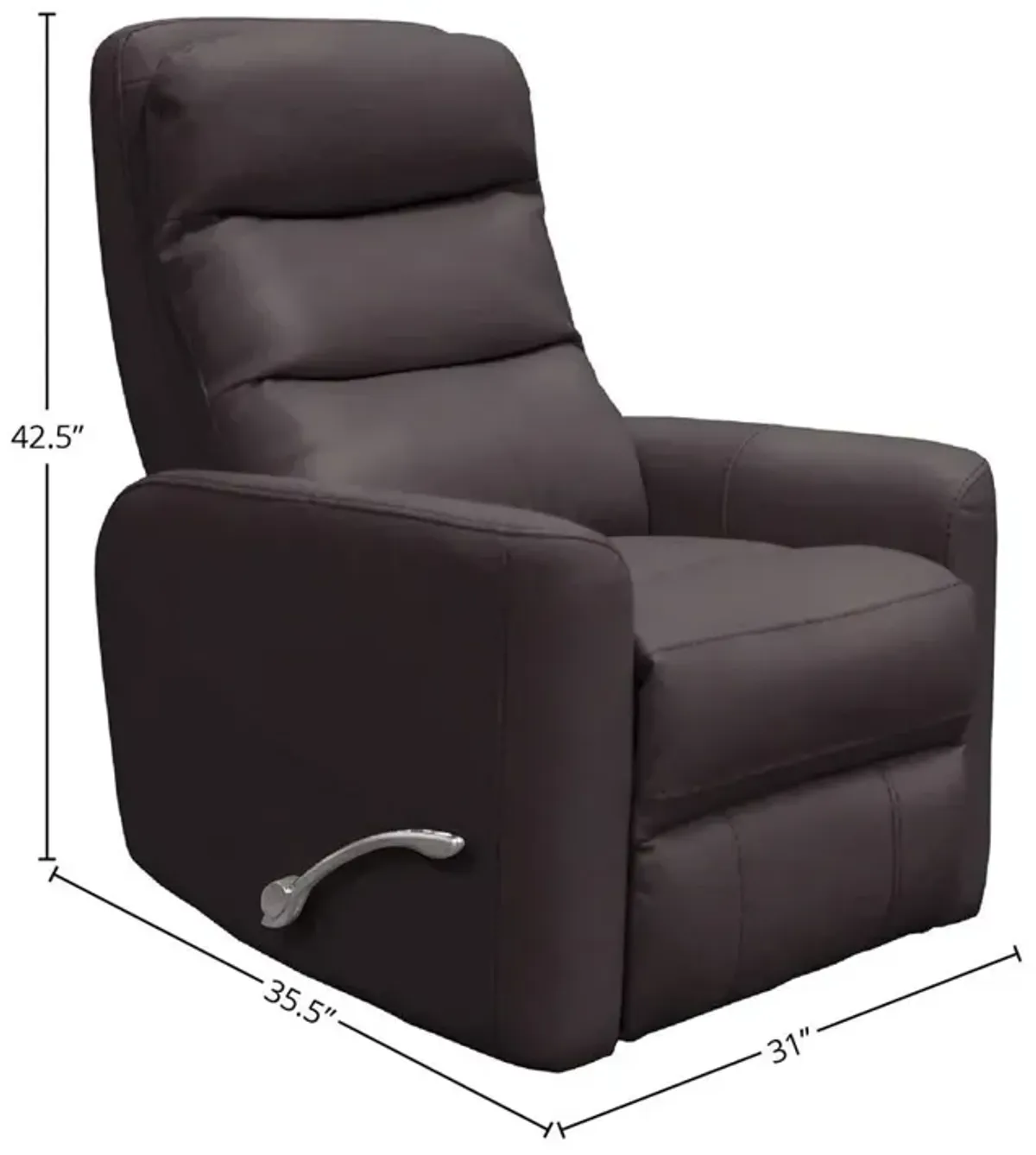 Parker House Hercules Chocolate Manual Swivel Glider Recliner