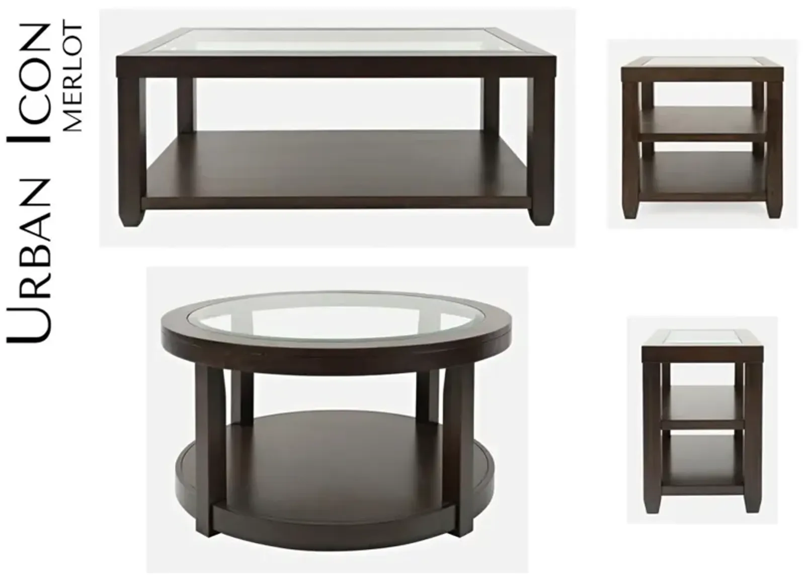 URBAN ICON END TABLE MERLOT