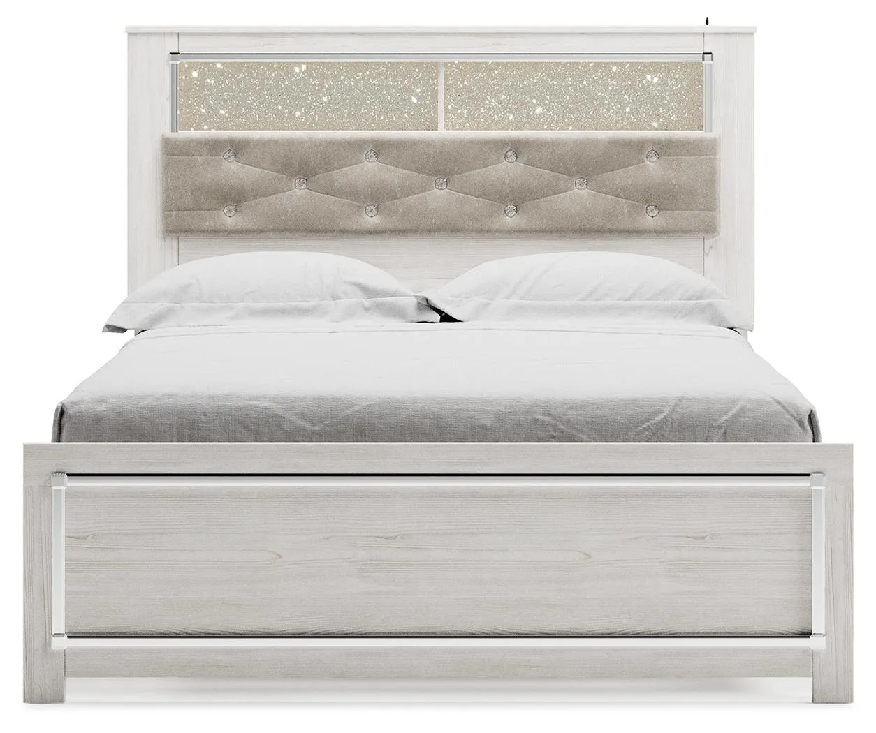 ALTYRA QUEEN PANEL BOOKCASE BED WHITE SIGNATURE DESIGN