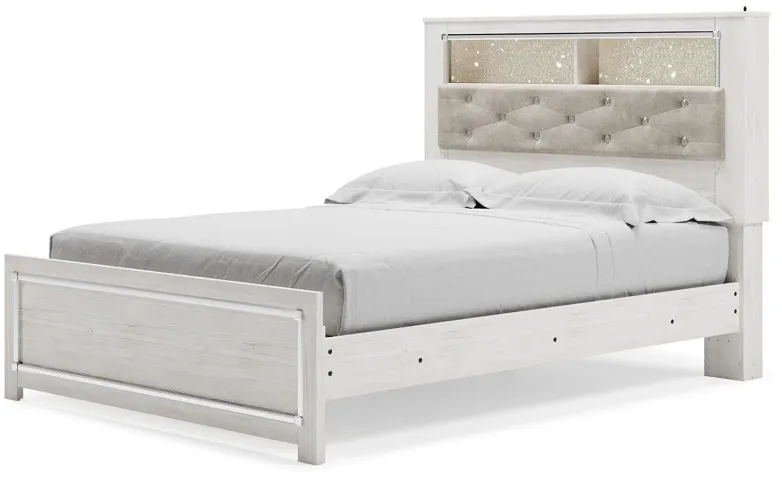 ALTYRA QUEEN PANEL BOOKCASE BED WHITE SIGNATURE DESIGN