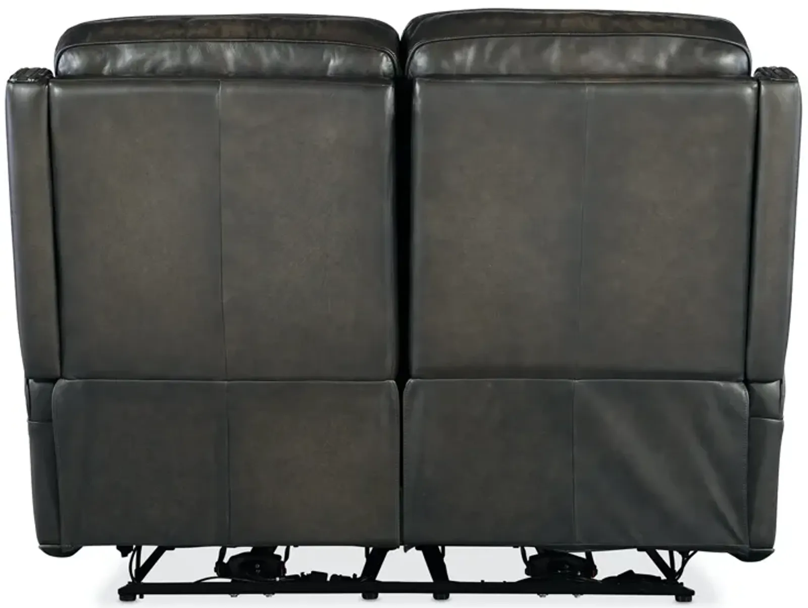 Hooker Furniture Hamilton Sarzana Castle Leather Power Leather Loveseat with Power Headrest