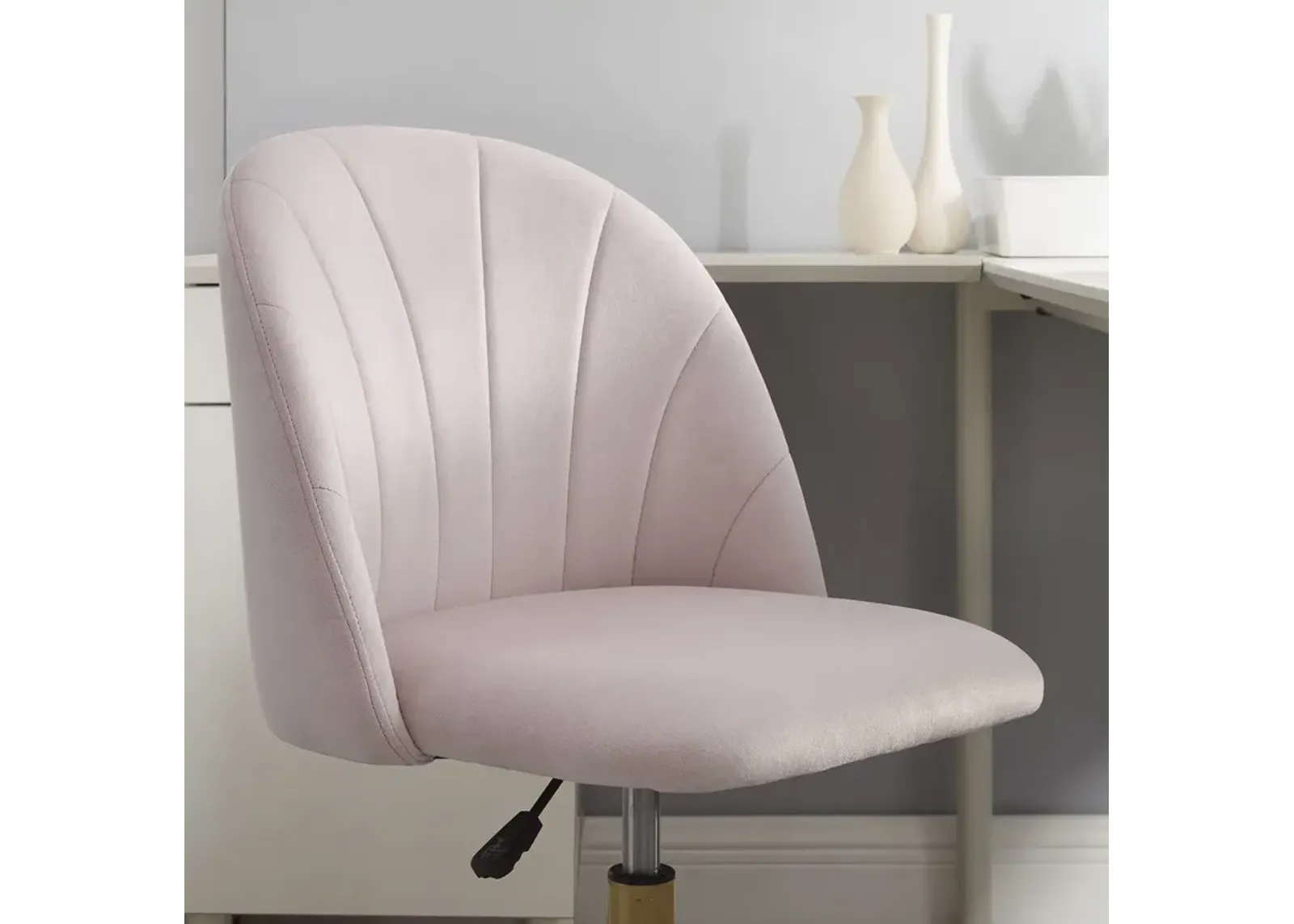 Linon Adalynn Blush Pink Desk Chair