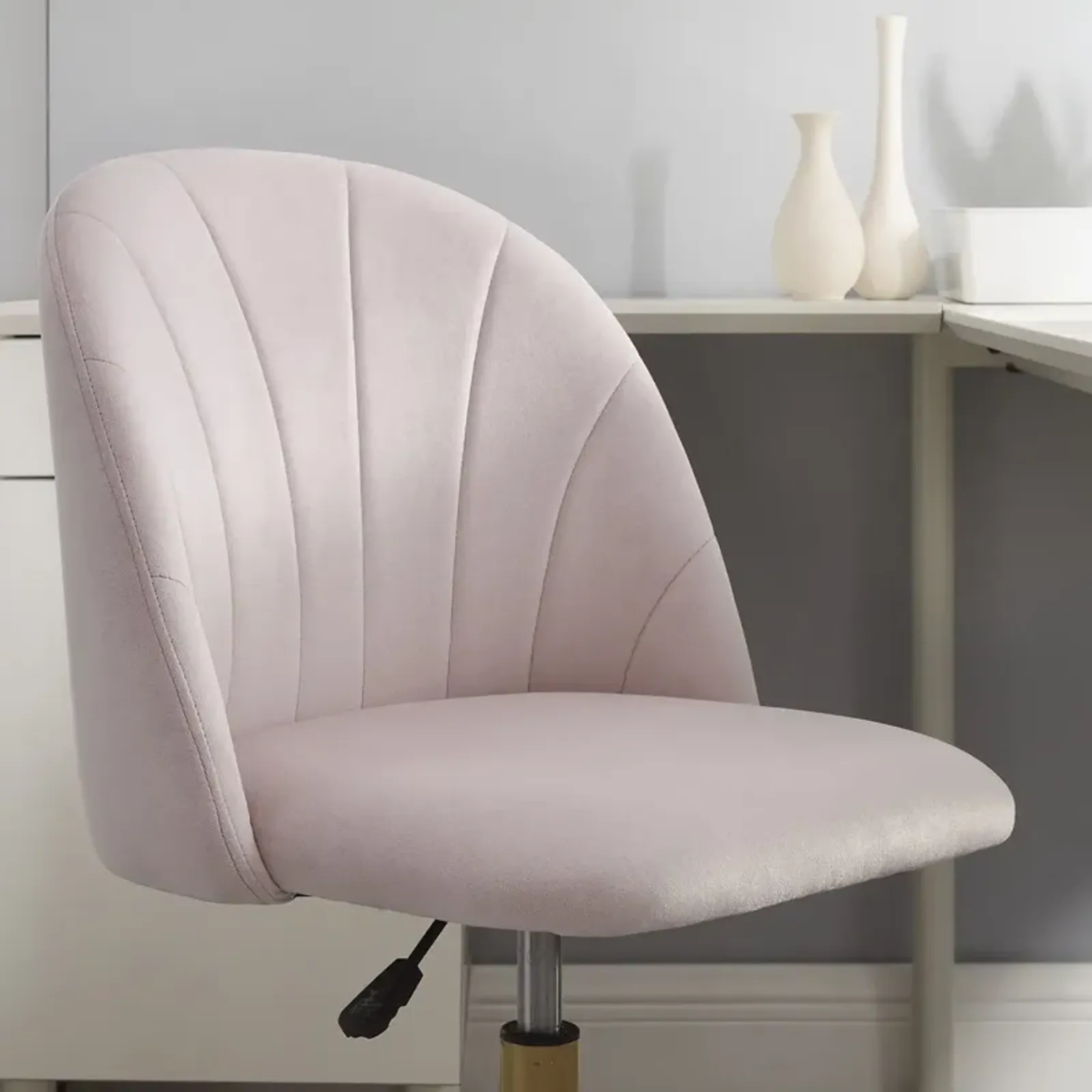 Linon Adalynn Blush Pink Desk Chair