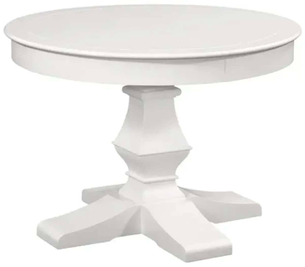 American Woodcrafters Cottage Traditions White Finish 5-Piece Pedestal Table Dining Set