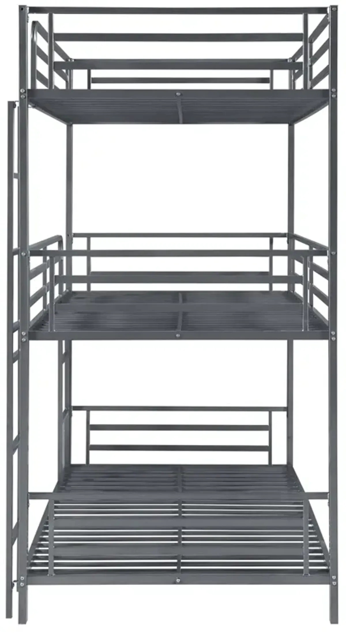 Coaster Maynard Metal Twin Triple Bunk Bed Gunmetal