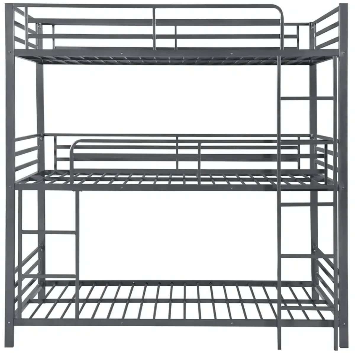 Coaster Maynard Metal Twin Triple Bunk Bed Gunmetal