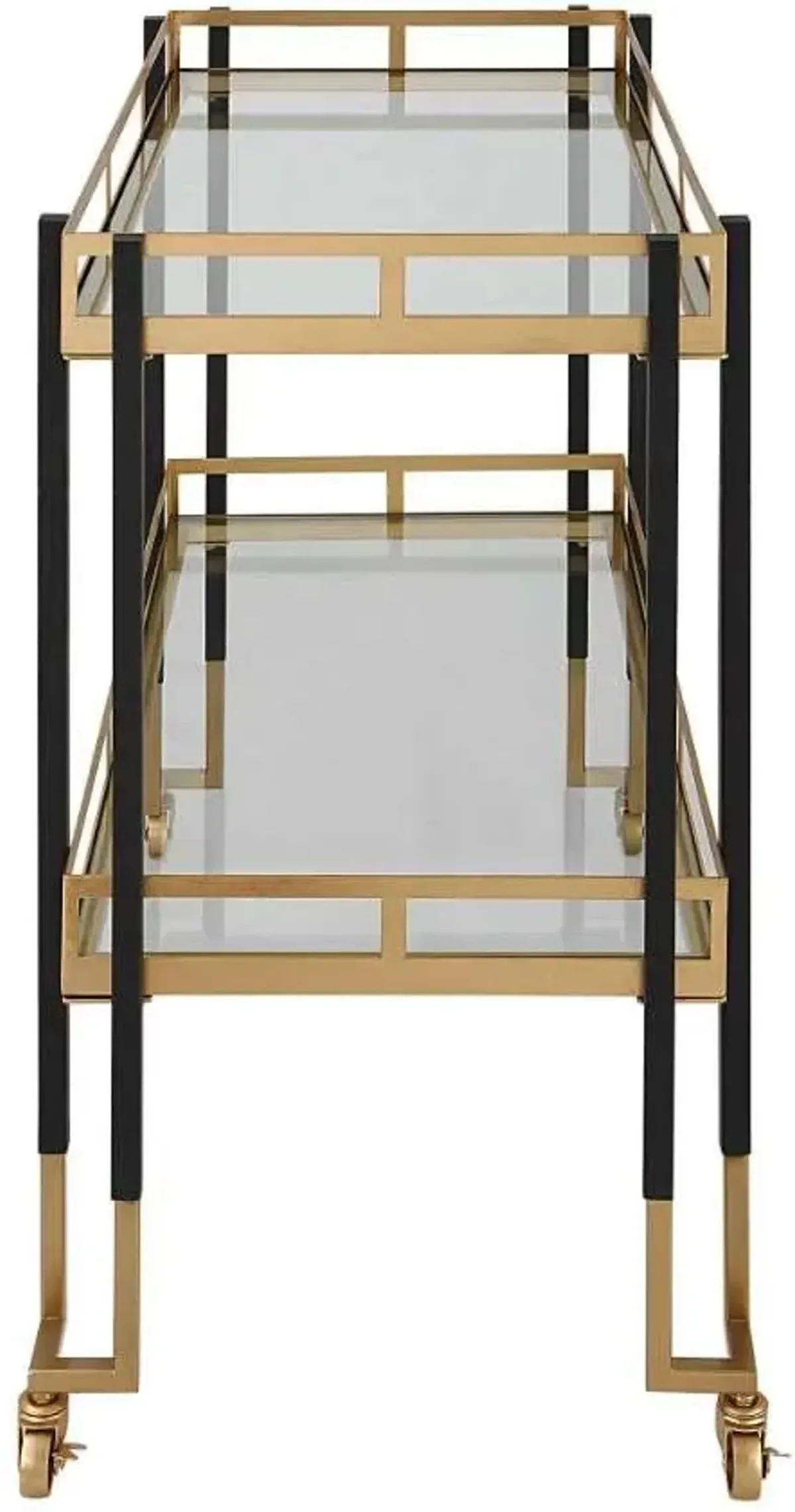 Uttermost Kentmore Black/Gold Bar Cart