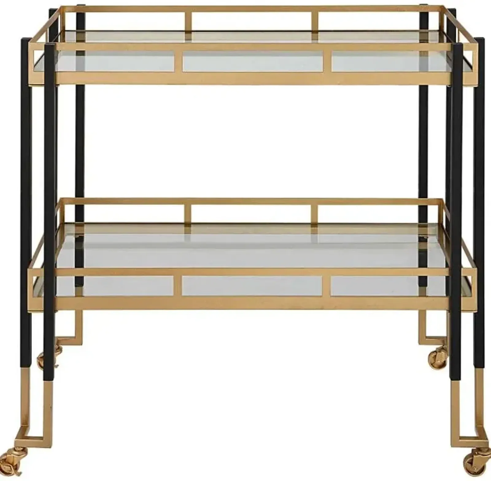 Uttermost Kentmore Black/Gold Bar Cart