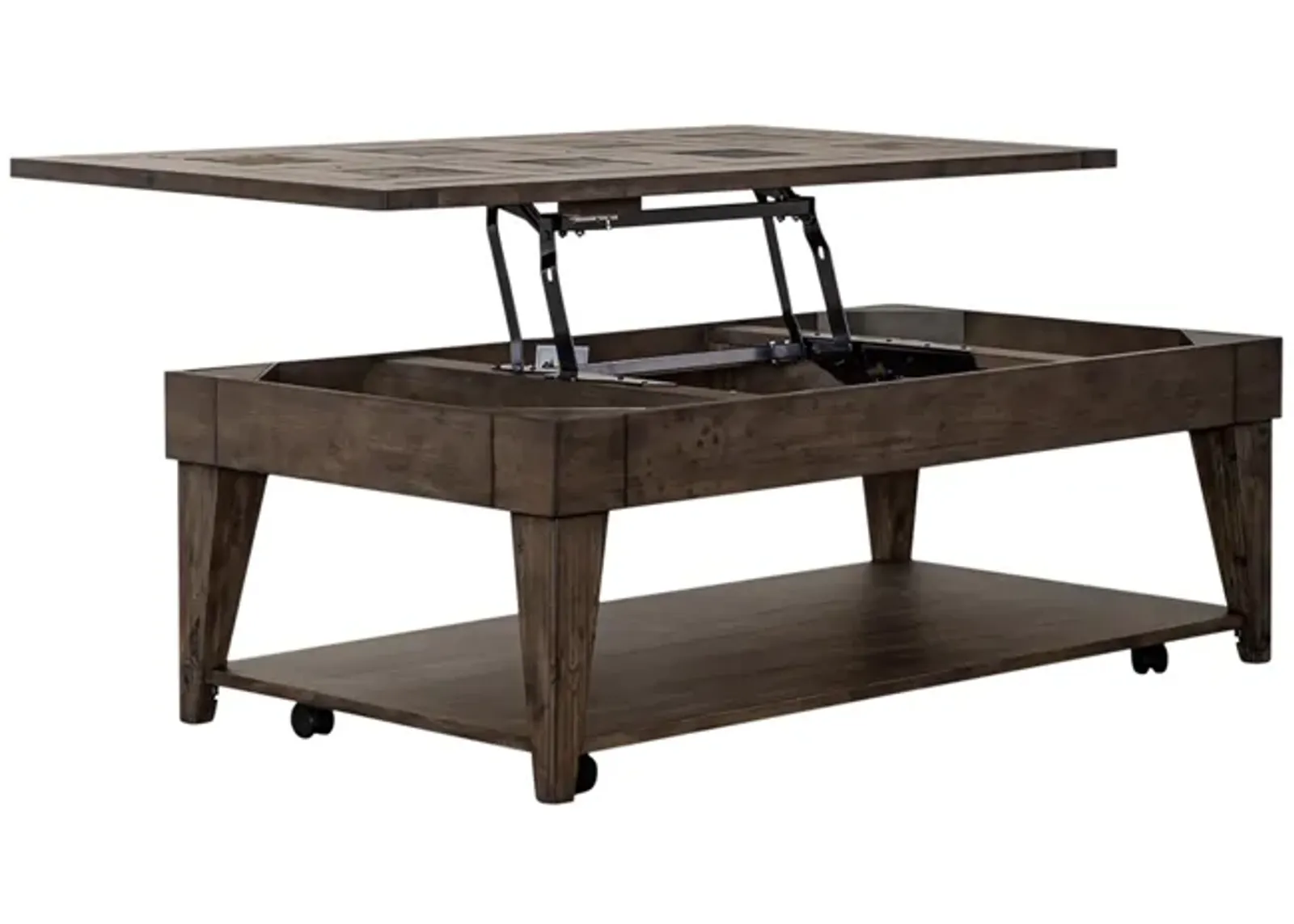 Liberty Furniture Arrowcreek Weathered Stone Lift-Top Cocktail Table