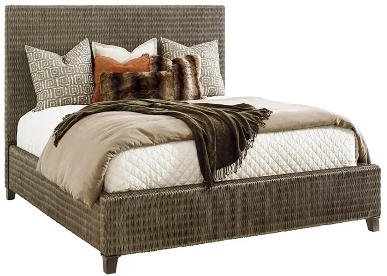 Tommy Bahama Home by Lexington Cypress Point Driftwood Isle Woven Platform Bed California King