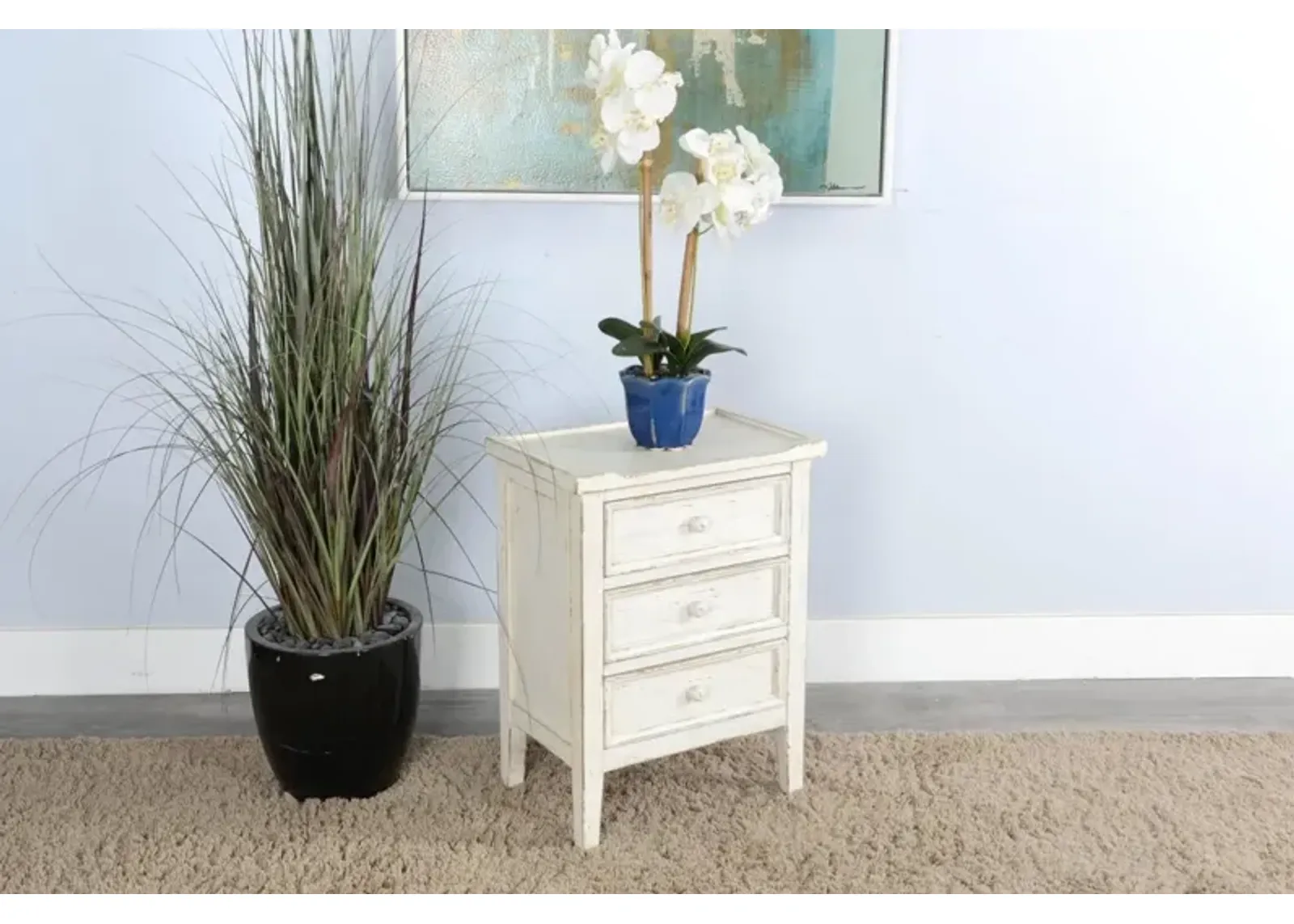 Sunny Designs Marina White Sand End Table