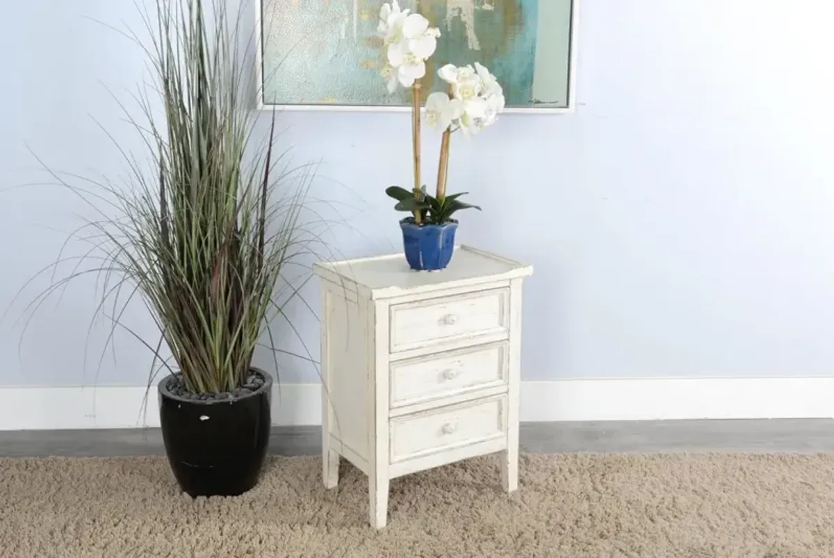 Sunny Designs Marina White Sand End Table