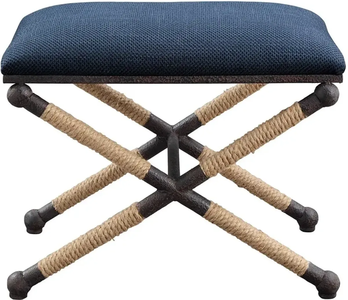 Uttermost Firth Small Navy Fabric Bench