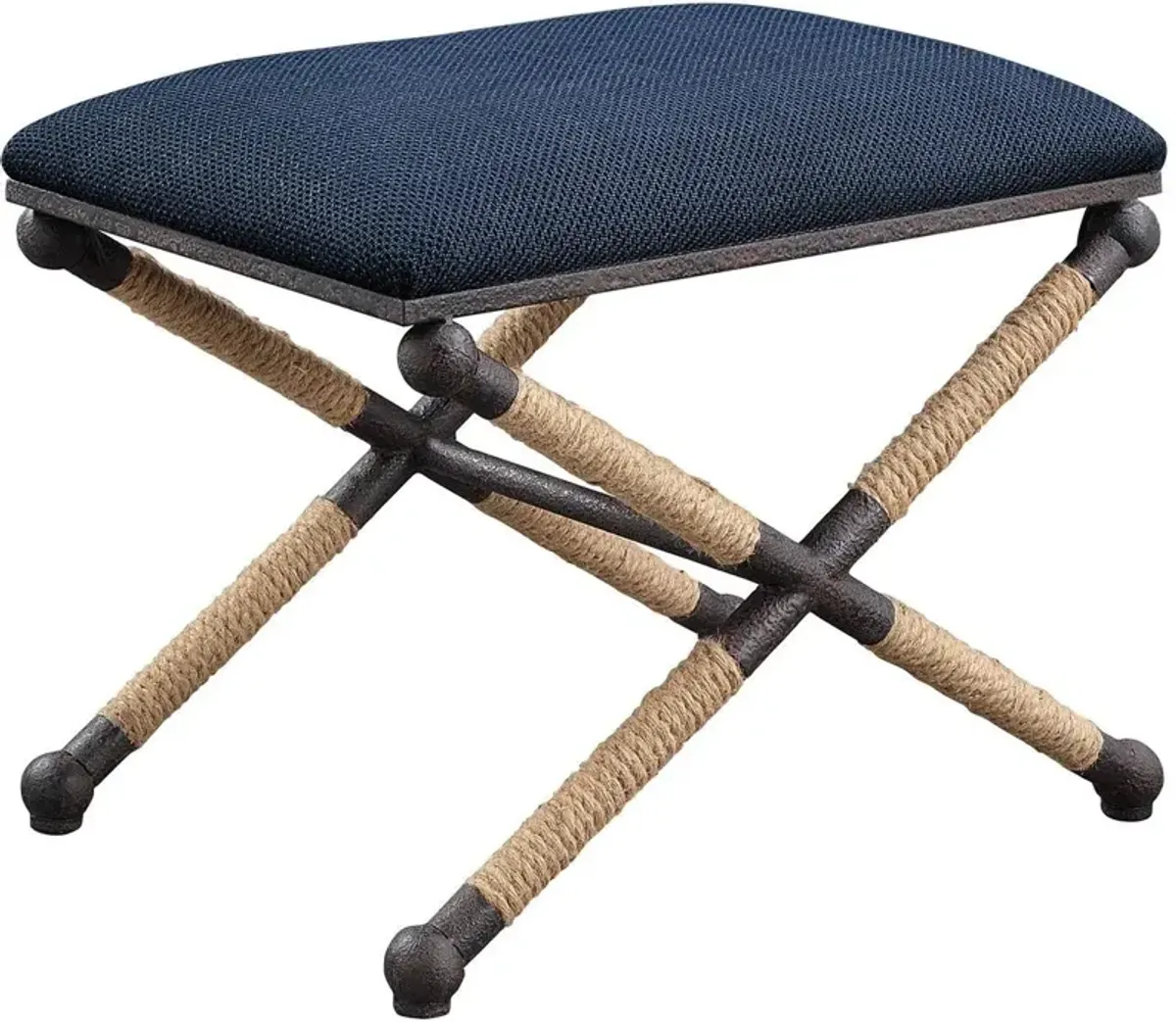 Uttermost Firth Small Navy Fabric Bench