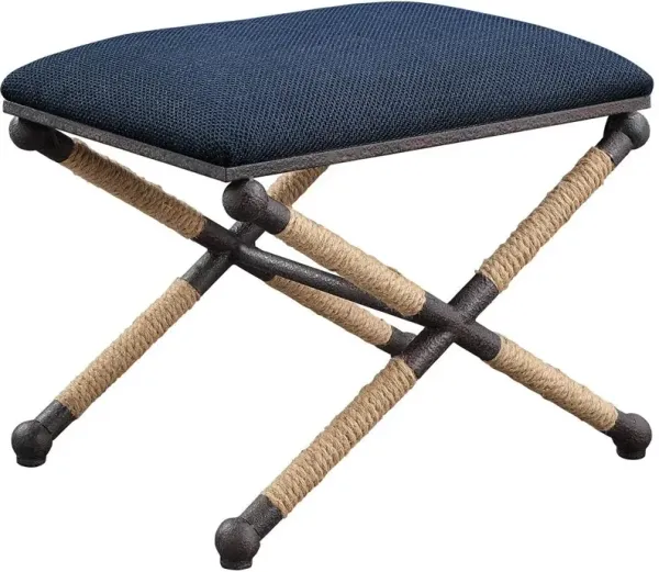 Uttermost Firth Small Navy Fabric Bench