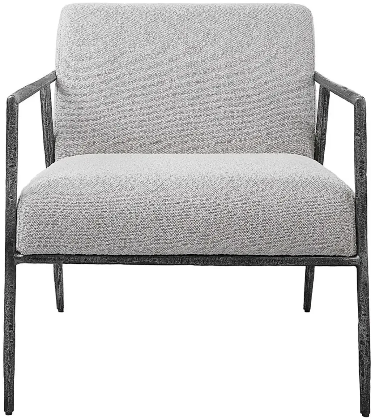 Uttermost Brisbane Distressed Charcoal/Ivory Accent Chair