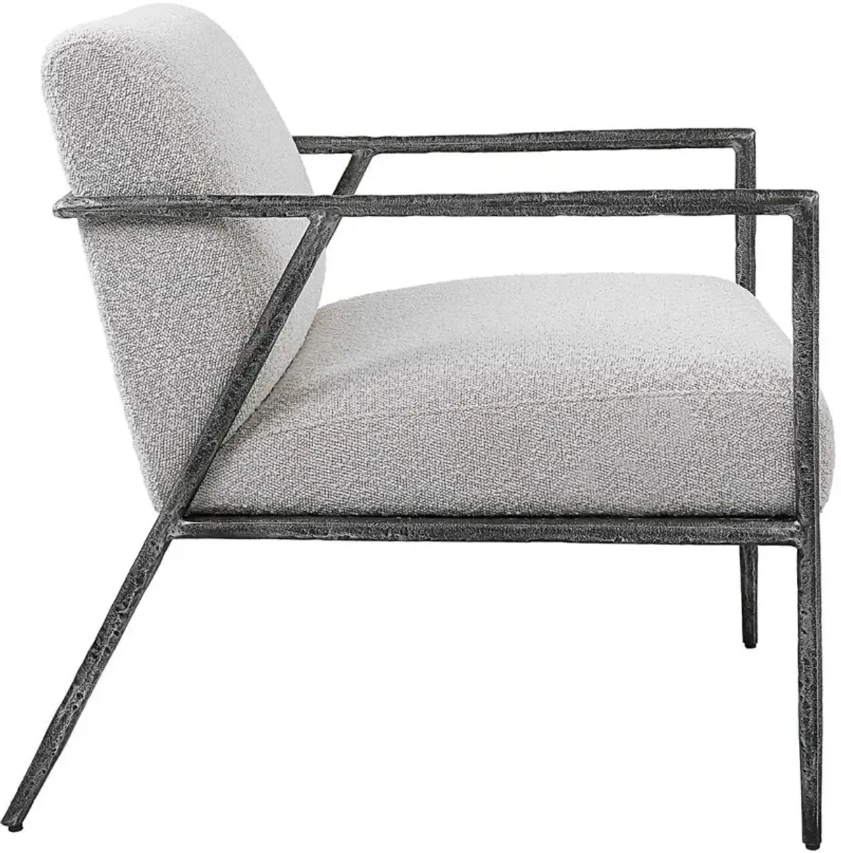 Uttermost Brisbane Distressed Charcoal/Ivory Accent Chair