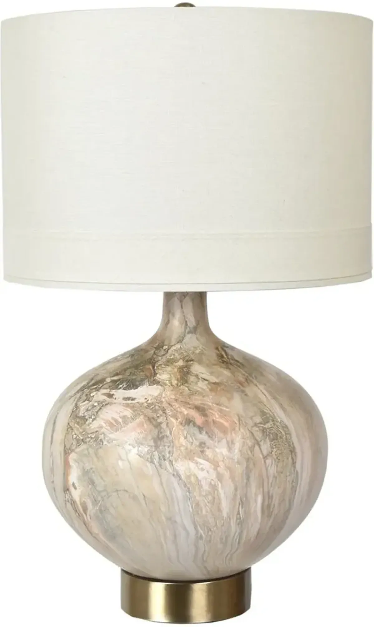 Crestview Sumner Beige/Gold/White Table Lamp