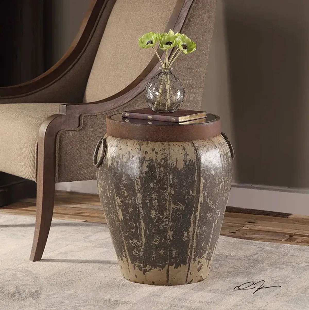 Uttermost Neith Brown Accent Table