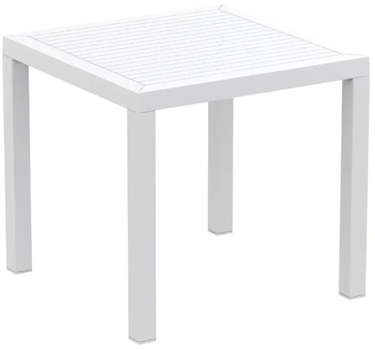 Compamia 31 Inch Ares Resin Square Outdoor Dining Table White