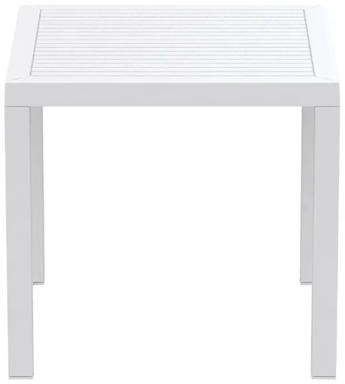 Compamia 31 Inch Ares Resin Square Outdoor Dining Table White