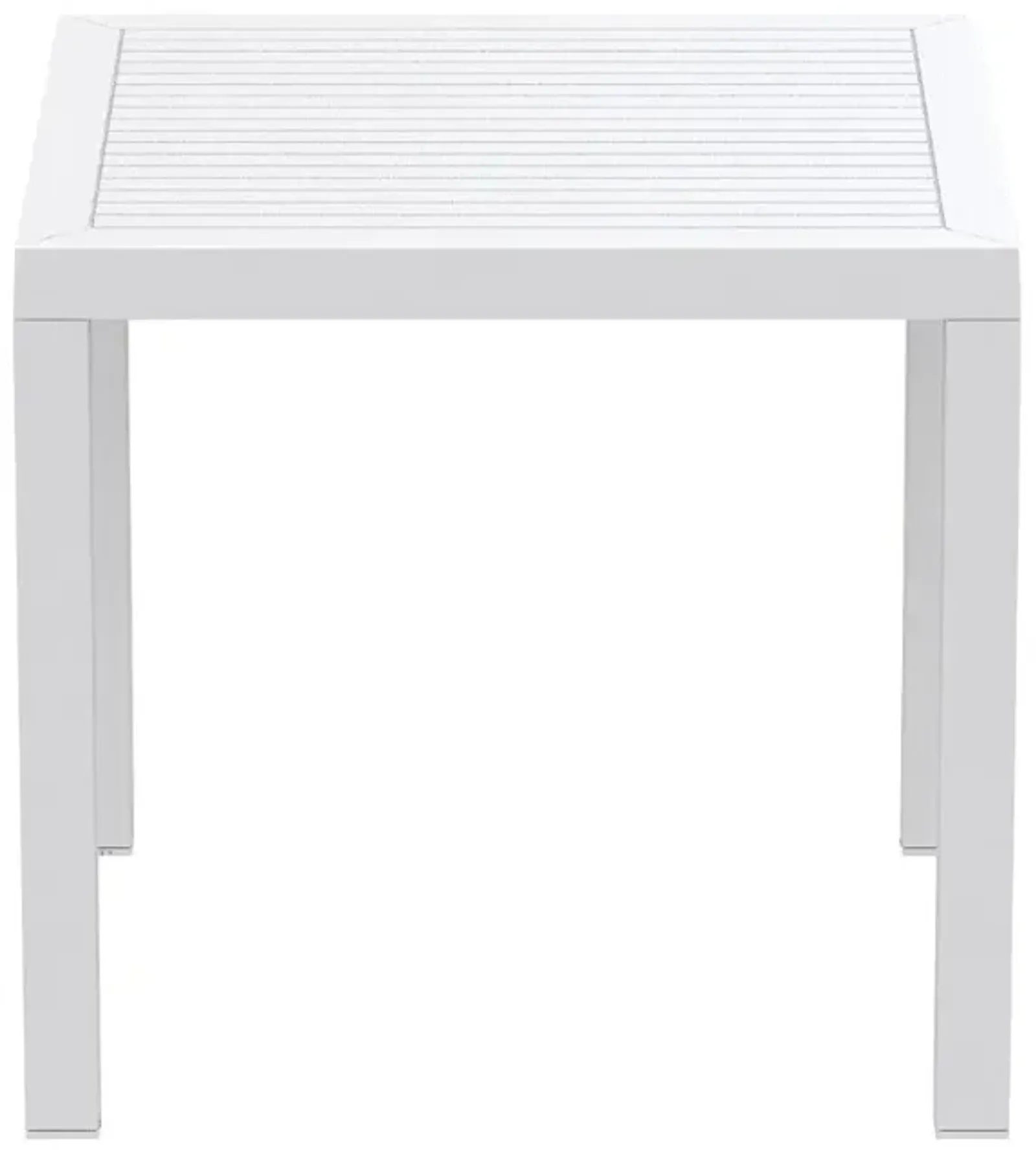 Compamia 31 Inch Ares Resin Square Outdoor Dining Table White