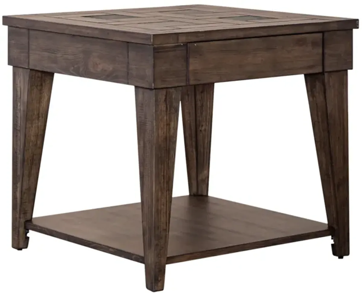 Liberty Furniture Arrowcreek Weathered Stone End Table