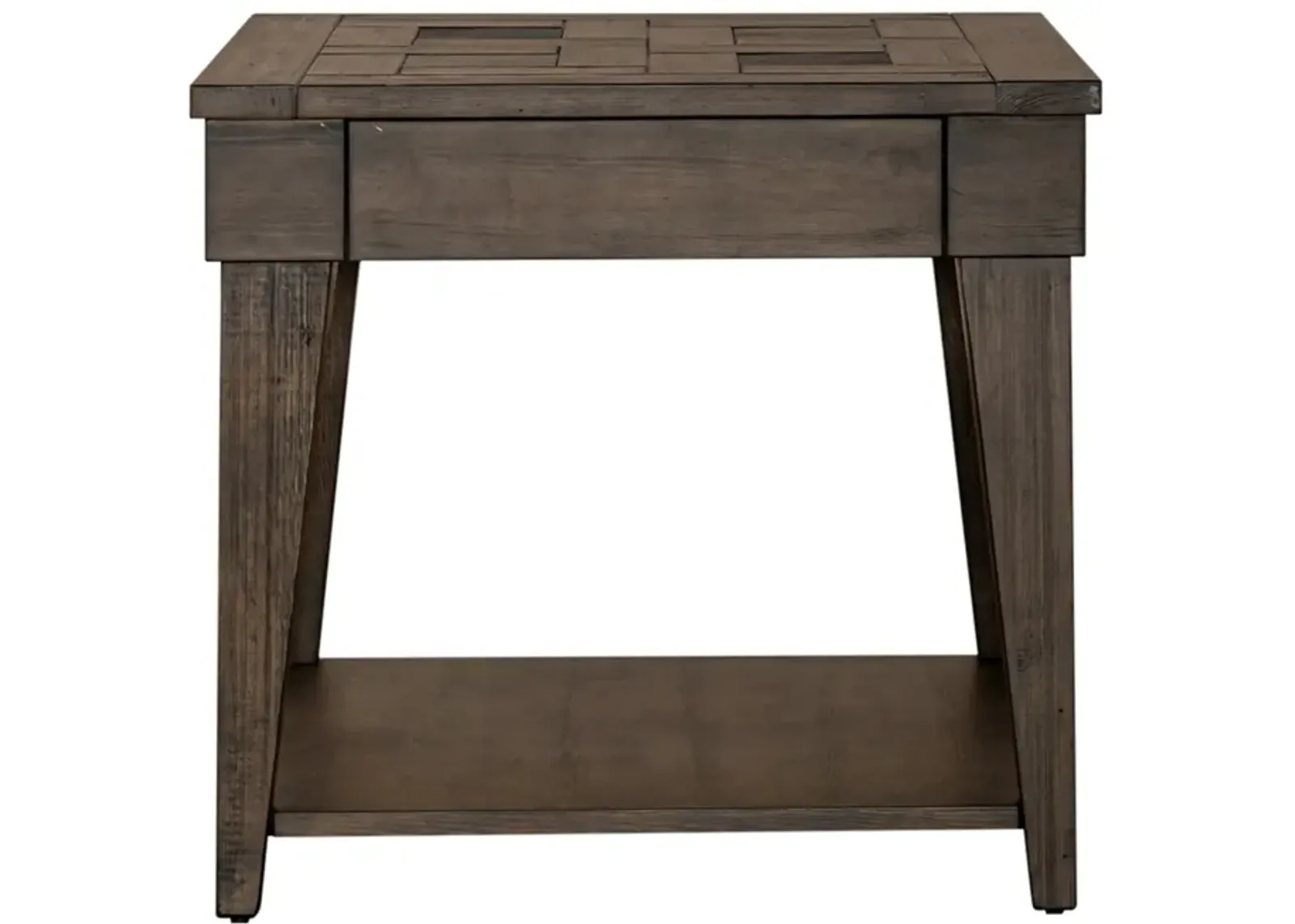 Liberty Furniture Arrowcreek Weathered Stone End Table