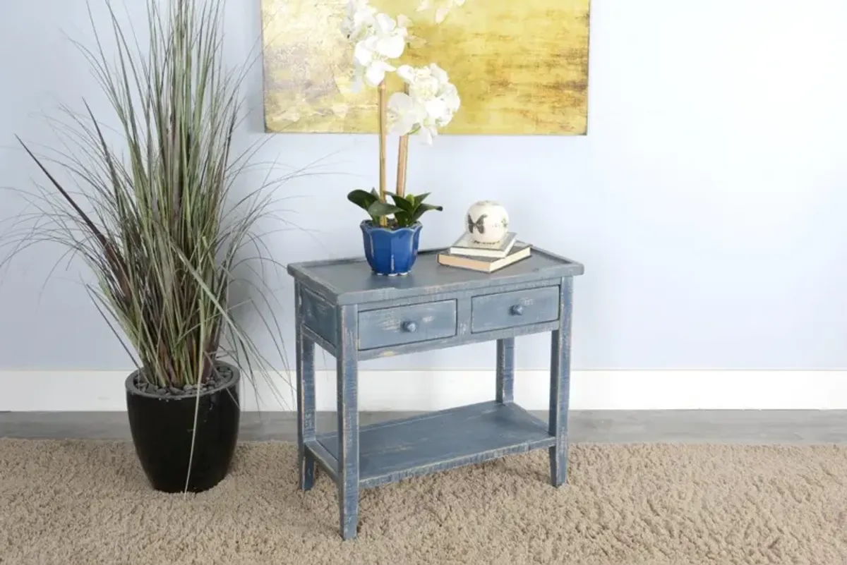 Sunny Designs Marina 26 Inch Ocean Blue Side Table