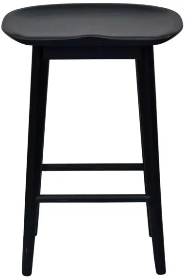 HILTON 24 INCH BACKLESS COUNTER HEIGHT STOOL BLACK