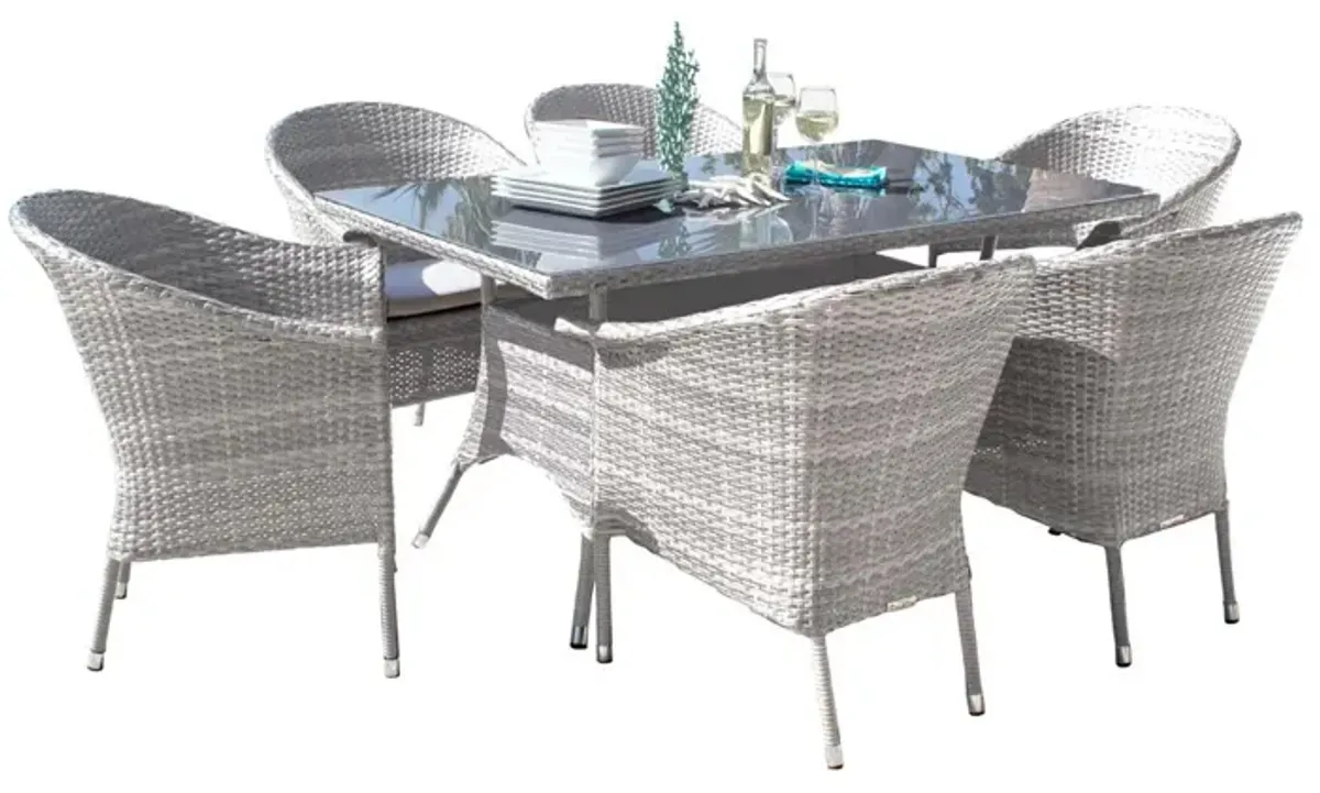 SANTORINI 7 PC RECT DINING (6 AC - 36 X 60 RT)