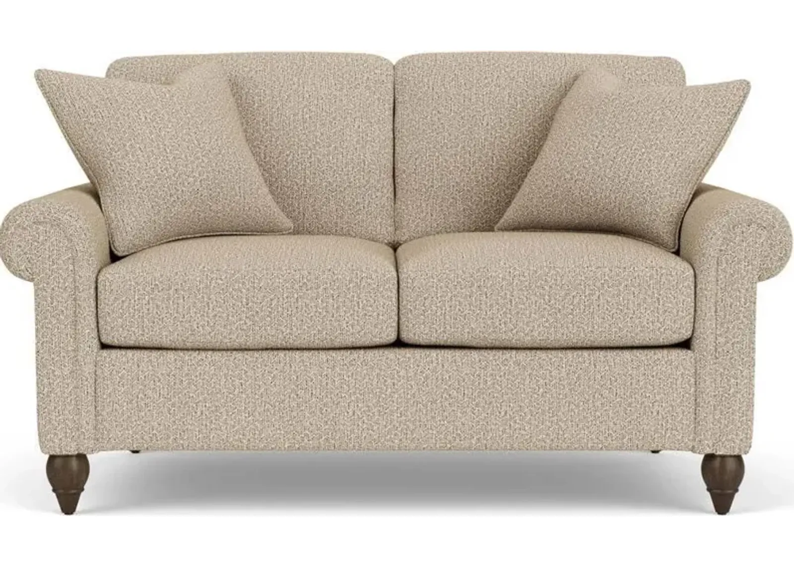 Flexsteel South Haven Rolled Arm Fossil Loveseat