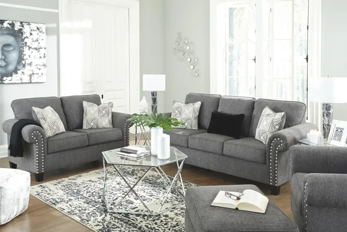 Ashley Agleno Loveseat Charcoal Benchcraft