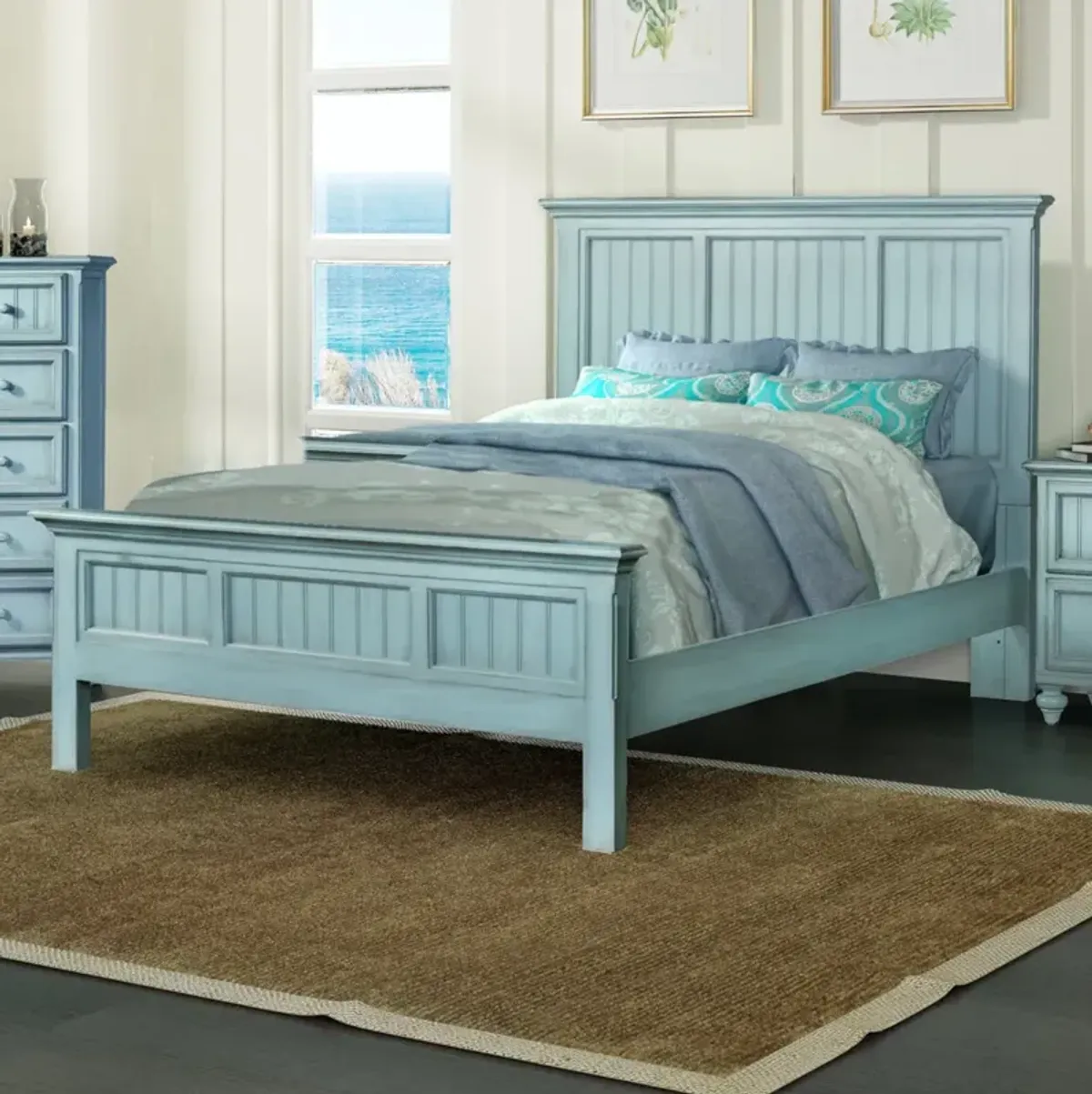 Seawinds Monaco King Bed Bleu Finish